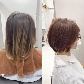 ショート カラー ⭐️ショート⭐️美髪 矯正⭐️水口陸のヘアスタイル