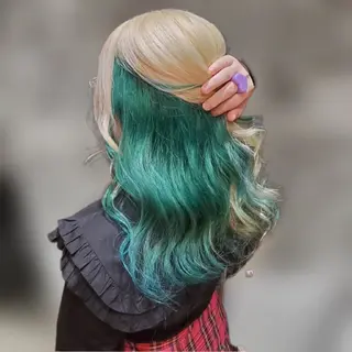 ロング カラー 派手髪/ハイトーン/ エクステ✨ユウキのヘアスタイル