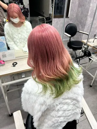 ミディアム カラー 🧃暖色カラー/🪷 アレンジ/　yunaのヘアスタイル