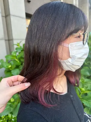 セミロング カラー ヘアアレンジ Cloe 梅田所属・🌼北口 絢🌼のヘアスタイル