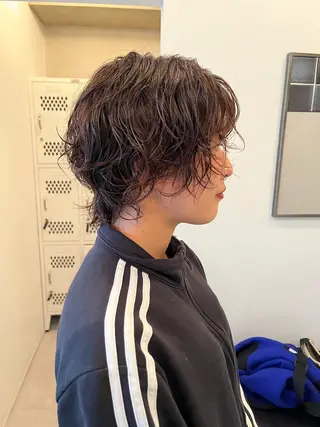 ショート パーマ 彩葉/ブリーチ/ カットモデル栄・伏見のヘアスタイル