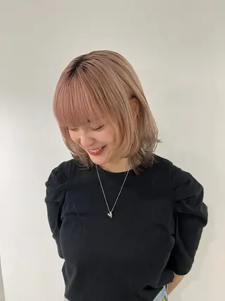ミディアム カラー モテヘア/グレージュ /ボブ/前原汐🎐のヘアスタイル