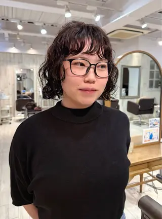 ショート パーマ 韓国ヘア 🎀華澄のヘアスタイル