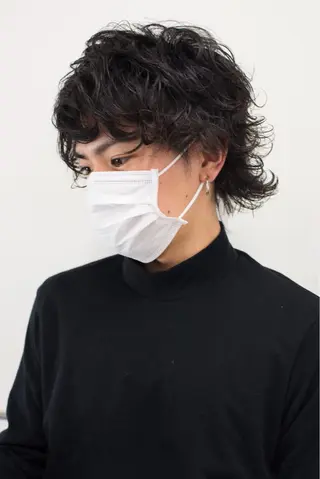 パーマ メンズ 千葉 慎也のヘアスタイル