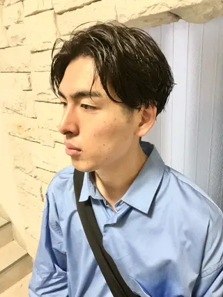 パーマ ヘアアレンジ メンズ ainico+所属・メンズ特化✂️栗原 侑也のヘアスタイル