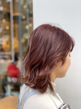 ミディアム 髪質改善　縮毛の達人 矢井由真のヘアスタイル