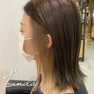 ミディアム カラー Linda所属・高橋 侑莉亜のヘアスタイル