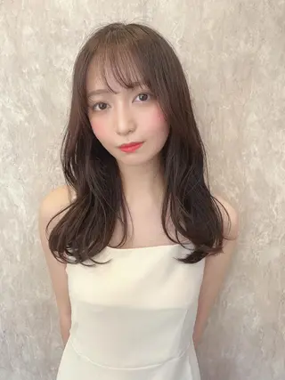 セミロング ほさか しんごのヘアスタイル