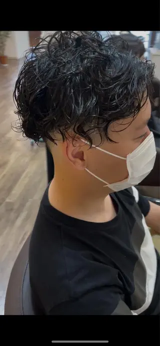 ミディアム パーマ メンズ MATSURI BASE.AWAJIのヘアスタイル