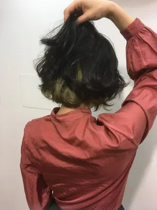 ショート カラー ヘアアレンジ 顔周りcut・ご相談 ＝新宿しずく🇰🇷のヘアスタイル