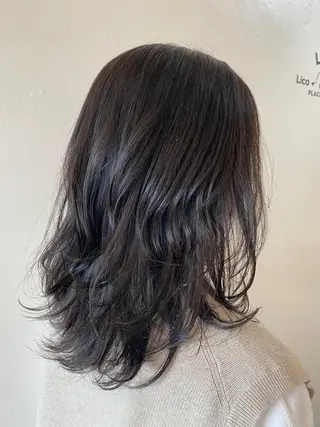 ミディアム カラー stylist🎨 aye牧野莉香のヘアスタイル