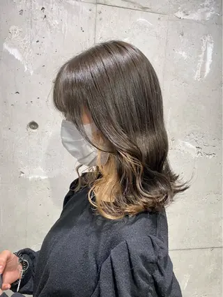 ミディアム カラー エフェクトブリーチ 🌟前澤啓太朗のヘアスタイル