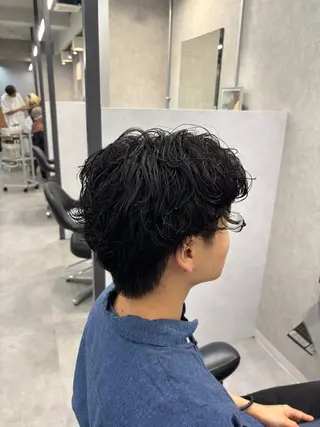 ショート パーマ メンズ 【透明感カラー‎✨】 中島日菜のヘアスタイル