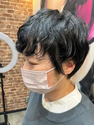 ショート カラー パーマ ヘアアレンジ メンズ キッズ ネイル マツエク・マツパ アイブロウ times salon名駅所属・久木原 ゆりのヘアスタイル