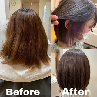 ミディアム カラー ヘアケアベースウィズ所属・柳川 玲也のヘアスタイル