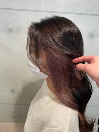 セミロング カラー 髪質改善カラー🫧 舘田千乃のヘアスタイル