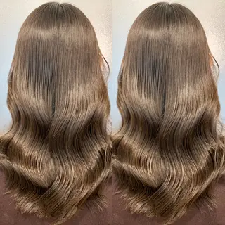 ロング 縮毛矯正/髪質改善 /レイヤー/韓国のヘアスタイル