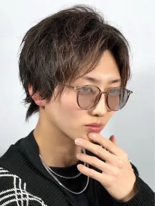 セミロング ヘアアレンジ メンズ プレミアムバーバー新宿店所属・⚡️メンズ特化⚡️ 倉林 隼大のヘアスタイル