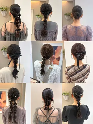 ヘアアレンジ 💗暖色/ブリーチ/ レイヤー/横浜/メイのヘアスタイル