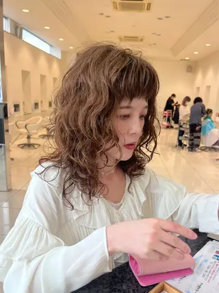 カラー パーマ 田辺 貞和のヘアスタイル