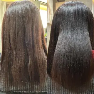 セミロング カラー パーマ さく/髪質改善× 縮毛矯正/町田のヘアスタイル