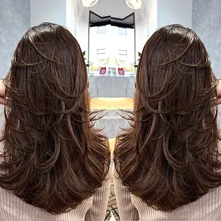 ロング 大人上品特化 レイヤー🇺🇸山村のヘアスタイル