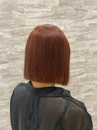 ミディアム maki💖 ボブ/縮毛矯正のヘアスタイル