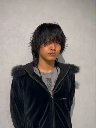 ミディアム パーマ メンズ X メンズ特化/ 中村郁人のヘアスタイル