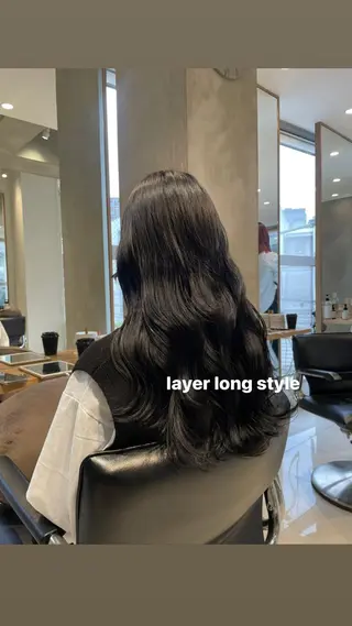 ロング miko🪽地毛風/ ハイトーン/レイヤーのヘアスタイル