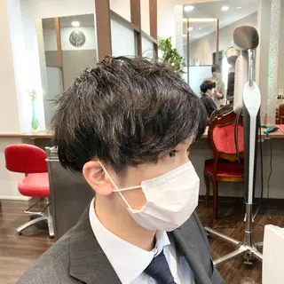 ショート パーマ 藤森 達也のヘアスタイル