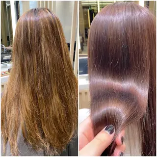 セミロング カラー パーマ ラテ渋谷所属・【副店長/縮毛矯正】 小野沢駿弥のヘアスタイル