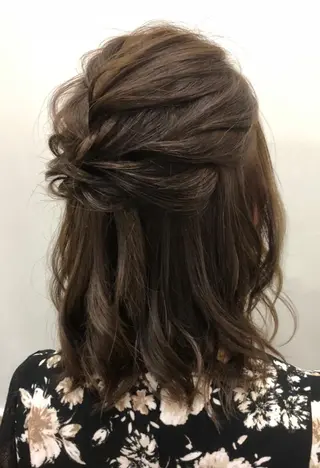 ミディアム ヘアアレンジ 奥山義進/大宮 /ダブルカラーのヘアスタイル