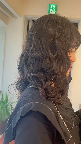 セミロング パーマ ぷつっとボブ/ 似合わせ🥀原ちひろのヘアスタイル