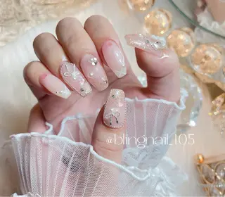 ネイル 23時まで❤︎韓国、 ワンホンネイルのネイルデザイン