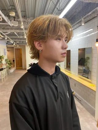 カラー メンズ シャドウパーマ/ 波巻パーマYu-Kiのヘアスタイル