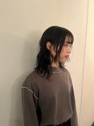 セミロング パーマ 前川 華恋 / room3のヘアスタイル