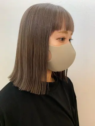 ミディアム カラー hub hair レイヤー/透明感のヘアスタイル