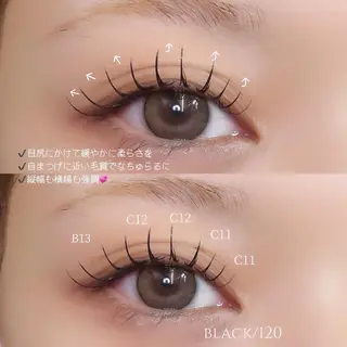 マツエク・マツパ Ren♡梅田┋束感 マツエク┋パリエクのマツエク・マツパデザイン