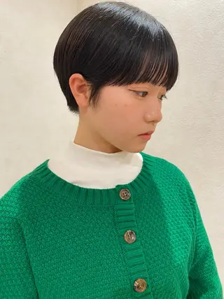 ショート かえ🩶韓国ボブ🎀 透明感カラー🥣のヘアスタイル