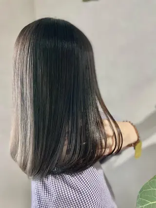 ミディアム カラー パーマ 永島 桜のヘアスタイル