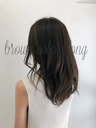 ロング カラー 中村 玲のヘアスタイル