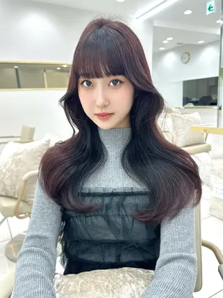 セミロング 森田 真由香のヘアスタイル