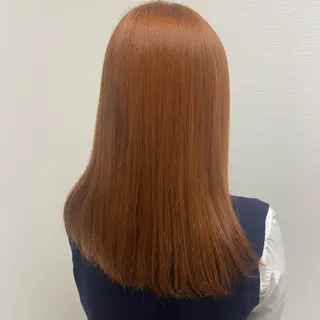 セミロング 🩷モテ髪＆透明感 🩷ミルクティー🩷のヘアスタイル