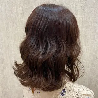 ミディアム カラー 🫧透け感⋆艶髪💎 山口アヤカのヘアスタイル