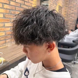 ショート カラー パーマ ヘアアレンジ メンズ キッズ 🔷横浜1のパーマ 職人🔷将太郎のヘアスタイル