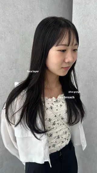 ロング カラー v-lab studio所属・韓国レイヤーカット/ 艶カラー/ noaのヘアスタイル