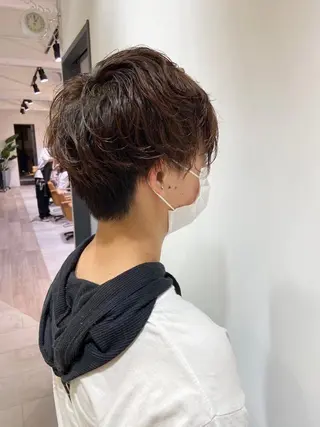 ショート パーマ 🐺ウルフ/レイヤー 似合わせ‎🤍沙羅のヘアスタイル