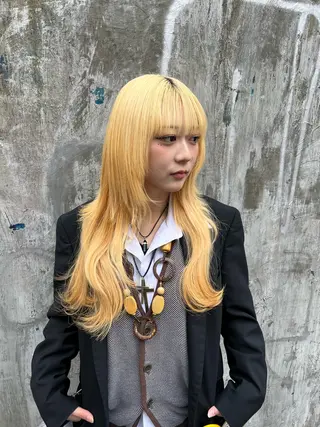 セミロング メンズカット/シャ ドウパーマ/KOBAのヘアスタイル