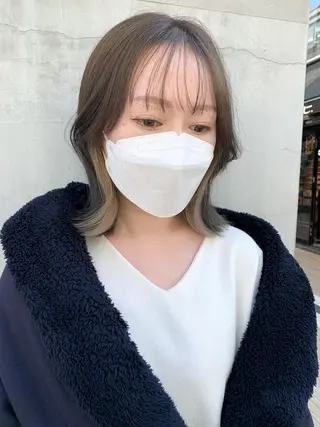 ミディアム カラー ヘアアレンジ yuka .のヘアスタイル