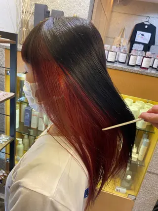 セミロング カラー 西田辺/ タカスナオヤのヘアスタイル